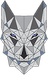 Symmetrical Wolf Logo