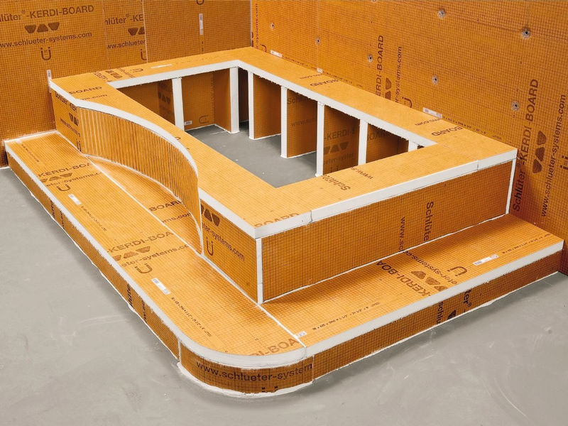 Schluter installation in shower